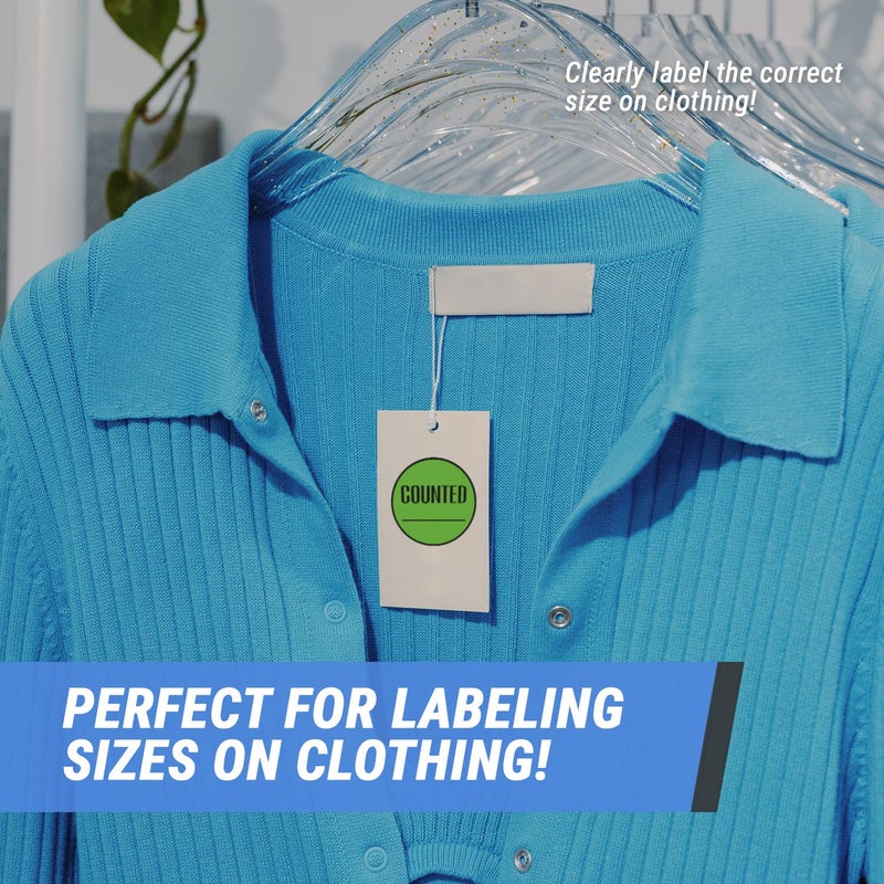 OfficeSmartLabels Write-On Counted Labels (300 Labels Per Roll, 1 Roll - 2 inch, Circle Dot, Green) Inventory Control Stickers for Counting OR Warehouse Organization - Image 5